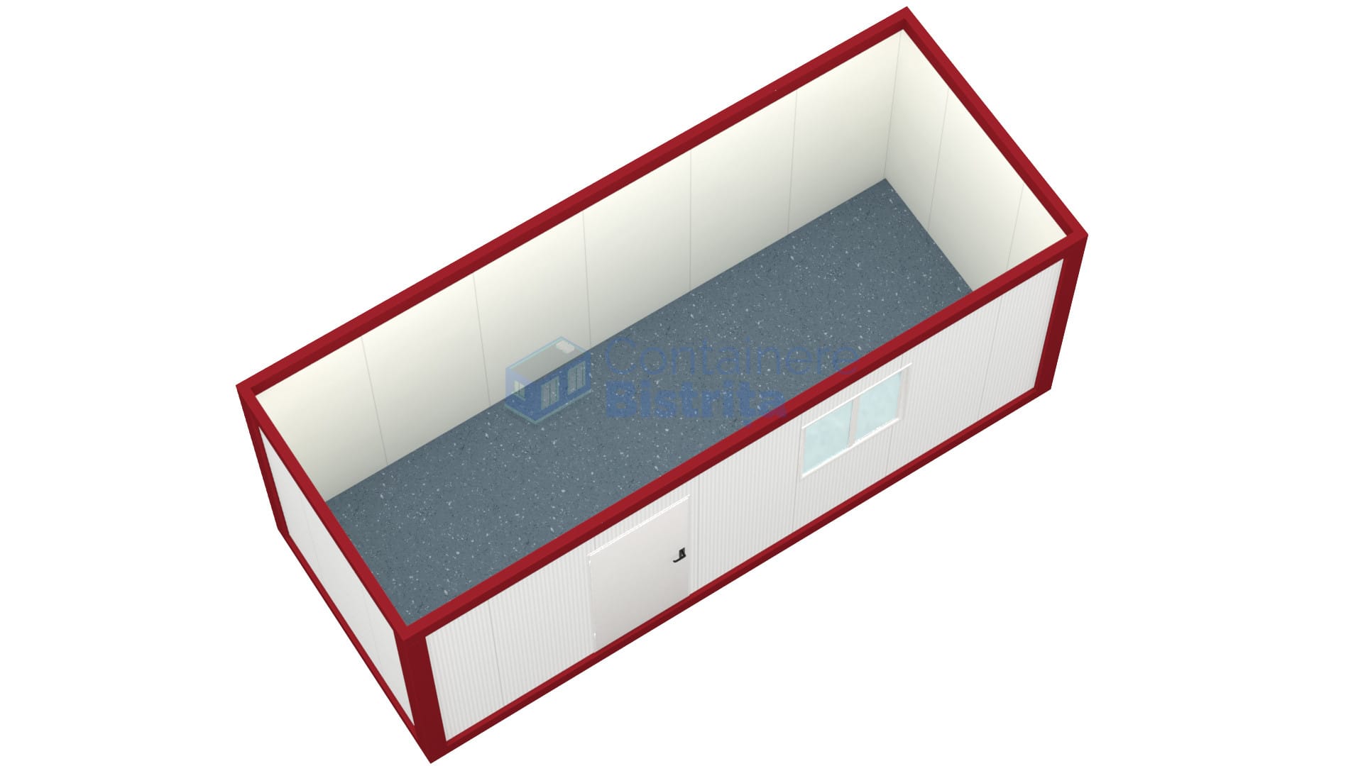 container birou bistrita 6metri 1geam rosu2