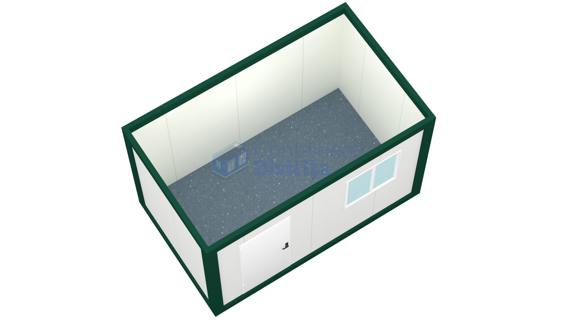 container santier bistrita 4metri 1geam verde1